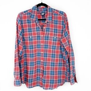 Lands End plaid button down shirt